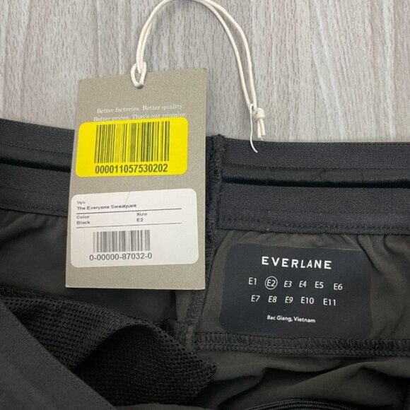 Everlane The Everyone Stretch Sweatpant Black Unisex E2/ W S/M XS - Picture 8 of 11